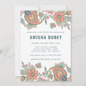 アナプラシャン 初米式 パイスリー フラワーデザイン 招待状 (正面)