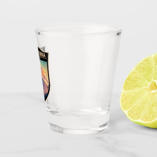 アナプルナネパール旅行アートヴィンテージ ショットグラス (右)