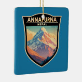 アナプルナネパール旅行アートヴィンテージ セラミックオーナメント (右)
