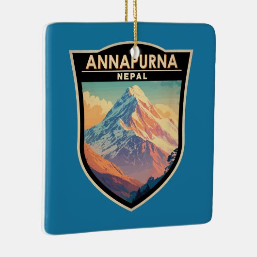 アナプルナネパール旅行アートヴィンテージ セラミックオーナメント (右)