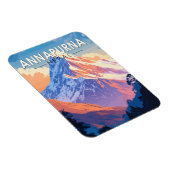 アナプルナネパール旅行アートヴィンテージ マグネット (右側)