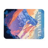 アナプルナネパール旅行アートヴィンテージ マグネット (横)