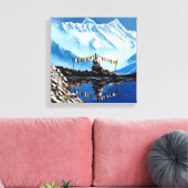 アナプルナマウンテンネパールのパノラマビュー キャンバスプリント (インサイチュ (リビング))