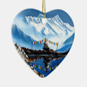 アナプルナマウンテンネパールのパノラマビュー セラミックオーナメント (右)