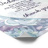 アナベルシックなクレストの結婚抜きテーブルの看板 ポスター (角)