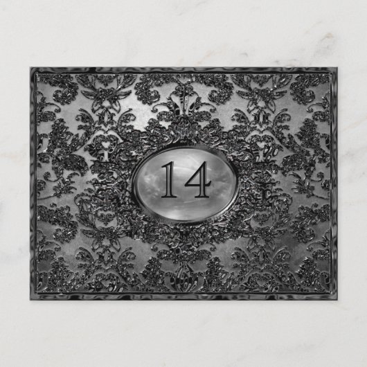 アナベルビクトリアンテーブル番号カード ポストカード (正面)