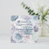 アナベルヴィンテージフローラスクエア婚約パーティ 招待状 (スタンド正面)