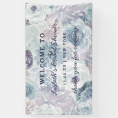 アナベルヴィンテージフローラブライダルシャワー歓迎 横断幕 (縦)