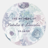 アナベルヴィンテージフローラモノグラ素朴ム結婚ズ ラウンドシール (正面)