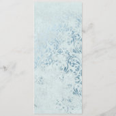 アナベルヴィンテージブルーフローラウォーターカラーディナー メニュー (裏面)