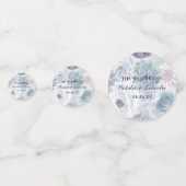 アナベルヴィンテージブルーフローラ結婚ズモノグラム コンフェッティ (正面)