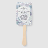 アナベルヴィンテージ結婚クレスト式プログラム ハンドファン (正面)