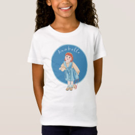 "アナベル"かわいい女の子のスケッチ子供 Tシャツ
