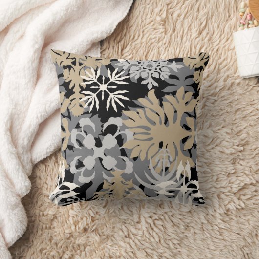 アナホラベイハワイアン抽象芸術フローラ中立 クッション (ブランケット)