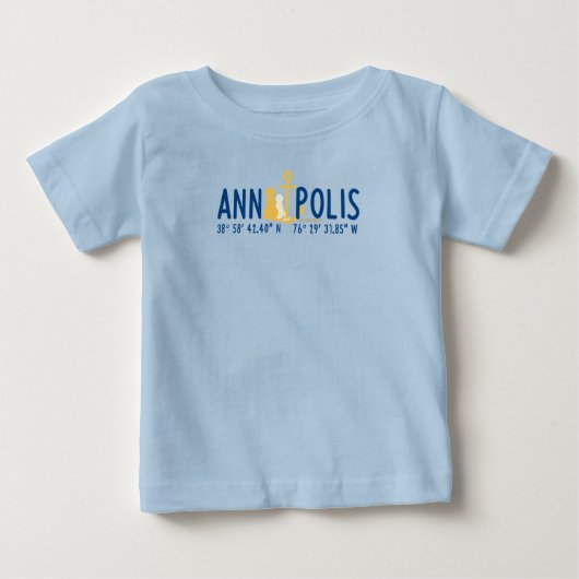 アナポリスに停泊する赤ちゃん Tシャツ (正面)