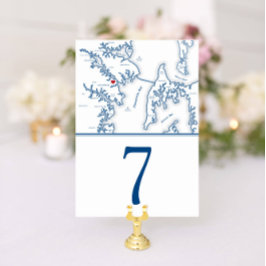 アナポリスエレガント海軍結婚の地図 テーブルナンバー