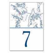 アナポリスエレガント海軍結婚の地図 テーブルナンバー (正面)