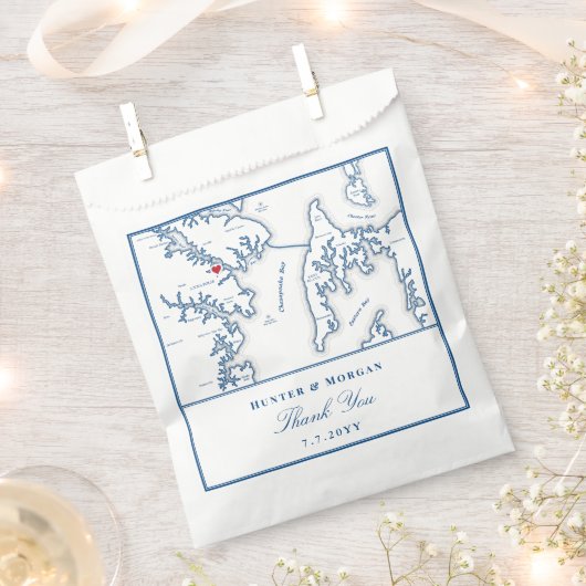 アナポリスケントアイランドマップネイビーありがとうござ結婚う フェイバーバッグ (クリップ留めされた状態)