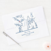 アナポリスケントアイランドマップネイビー結婚式の引き出物 スクエアシール (封筒)