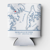 アナポリスケントアイランドマップ結婚式の引き出物ドリンク 缶クーラー (正面)