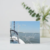 アナポリスセーラボートチェサピーク湾からの挨拶 ポストカード (スタンド正面)