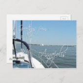 アナポリスセーラボートチェサピーク湾からの挨拶 ポストカード (正面/裏面)