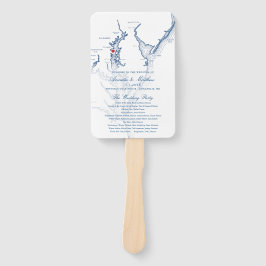 アナポリスチェサピークベイ結婚式 プログラム エレガント ハンドファン