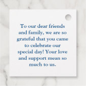 アナポリスチェサピーク湾の地図ネイビー結婚ブルー フェイバータグ (裏面)