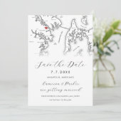 アナポリスメリーランドの地図と黒の写真 セーブザデート (スタンド正面)