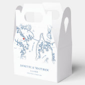 アナポリスメリーランドの地図エレガントな結婚式 フェイバーボックス (オープン)