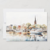 アナポリスメリーランドウォーターカラーリハーサルディナー 招待状 (裏面)