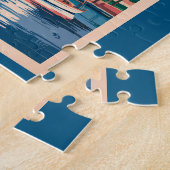 アナポリスメリーランドスカイライントラベルアートヴィンテージ ジグソーパズル (側面)