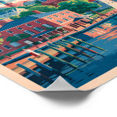 アナポリスメリーランドスカイライントラベルアートヴィンテージ ポスター (角)