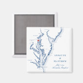 アナポリスメリーランドチェサピーク結婚ベイマップズ マグネット (正面/裏面)