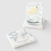 アナポリスメリーランド州の行き先の結婚式の好意 ストーンコースター (横)