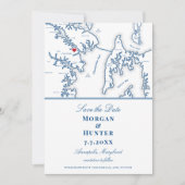 アナポリスメリーランド行き先結婚式 セーブザデート (正面)