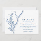 アナポリスメリ結婚ランドの歓迎の旅程 サンキューカード (正面)