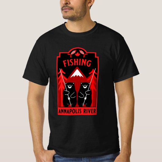 アナポリスリバー魚釣りカナダ Tシャツ (正面)