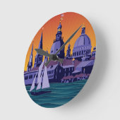 アナポリス尖塔およびキューポラ: 日没 ラウンド壁時計 (傾斜)