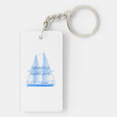 アナポリス沿岸航海のセーリング船 キーホルダー (裏面)