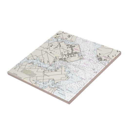 アナポリス港の図表 タイル (側面)