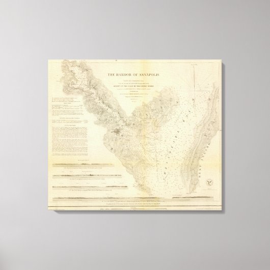 アナポリス港 キャンバスプリント (正面)