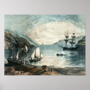 アナポリス湾， c.1880 ポスター