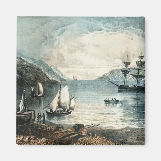 アナポリス湾， c.1880 マグネット (正面)