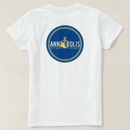 アナポリス犬に固定された女性の白いTシャツ Tシャツ