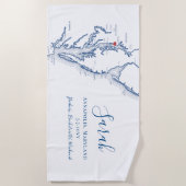 アナポリス オーダーメイド ブライズウィークエンド ビーチタオル (正面)