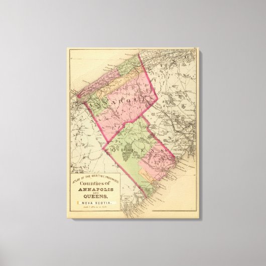 アナポリス、クイーンズ郡、NS キャンバスプリント (正面)