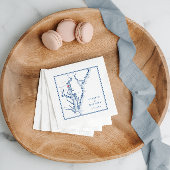 アナポリスMDチェサピーク湾マップエレガントな結婚式 スタンダードカクテルナプキン