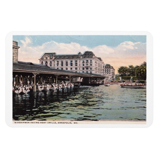 アナポリスMD、海軍、ミッドシップメン、ヴィンテージ マグネット (横)