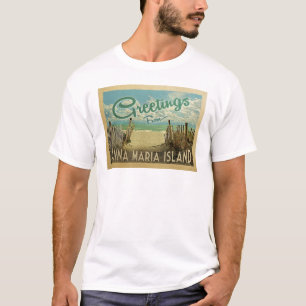 アナマリアの島のビーチのヴィンテージ旅行 Tシャツ